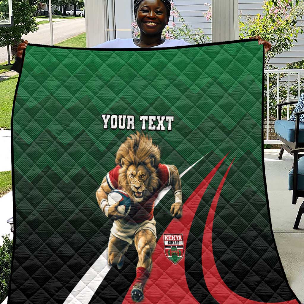 Kenya Rugby Custom Quilt Simbas Mascot - Sporty Style LT15