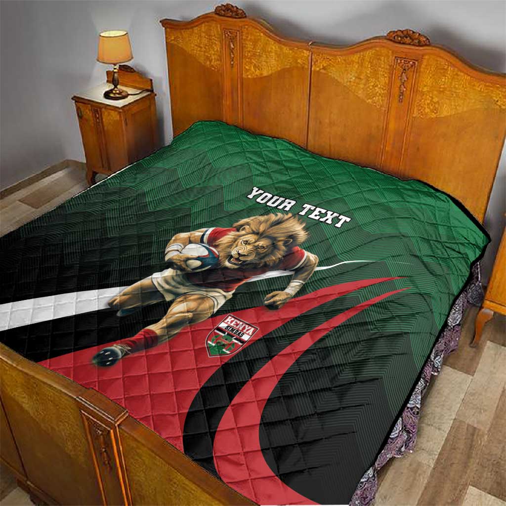 Kenya Rugby Custom Quilt Simbas Mascot - Sporty Style LT15
