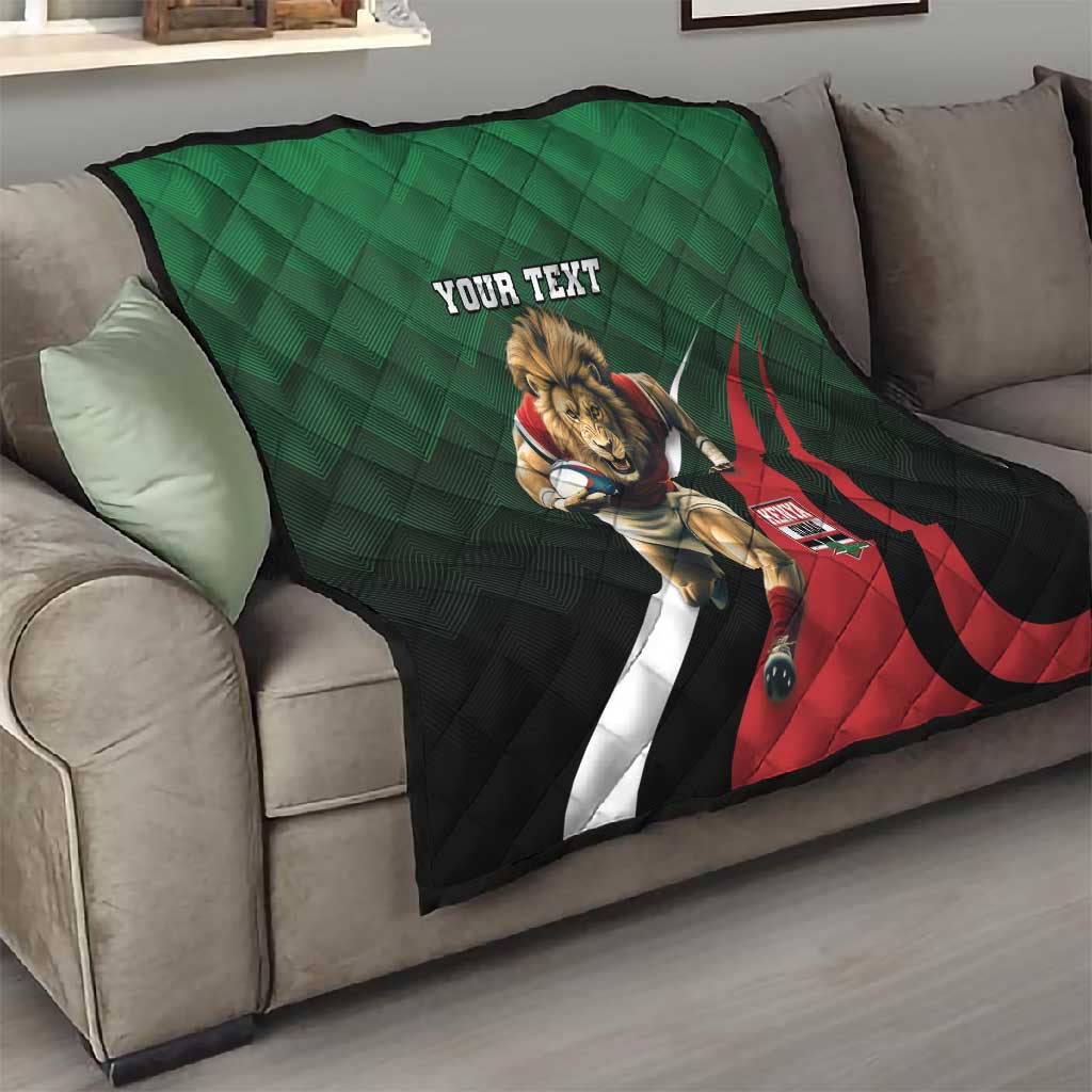 Kenya Rugby Custom Quilt Simbas Mascot - Sporty Style LT15