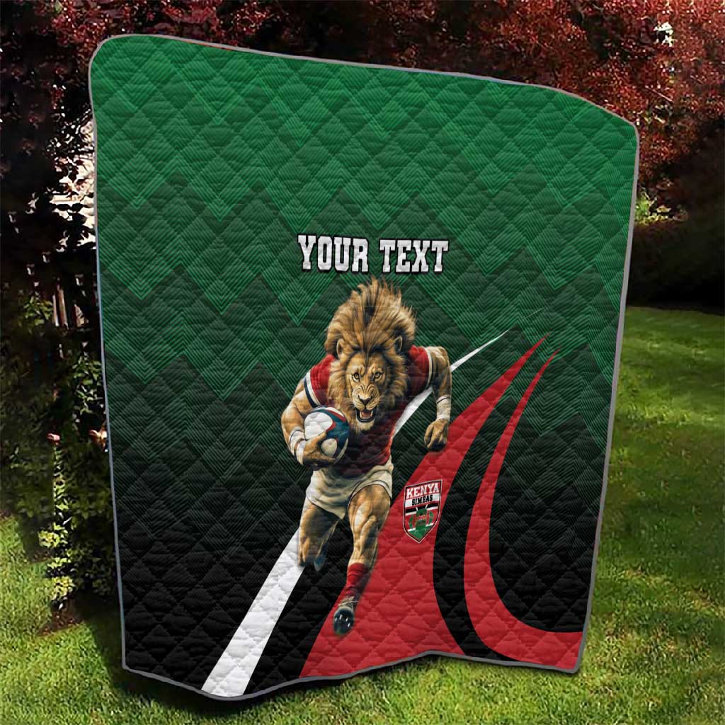 Kenya Rugby Custom Quilt Simbas Mascot - Sporty Style LT15