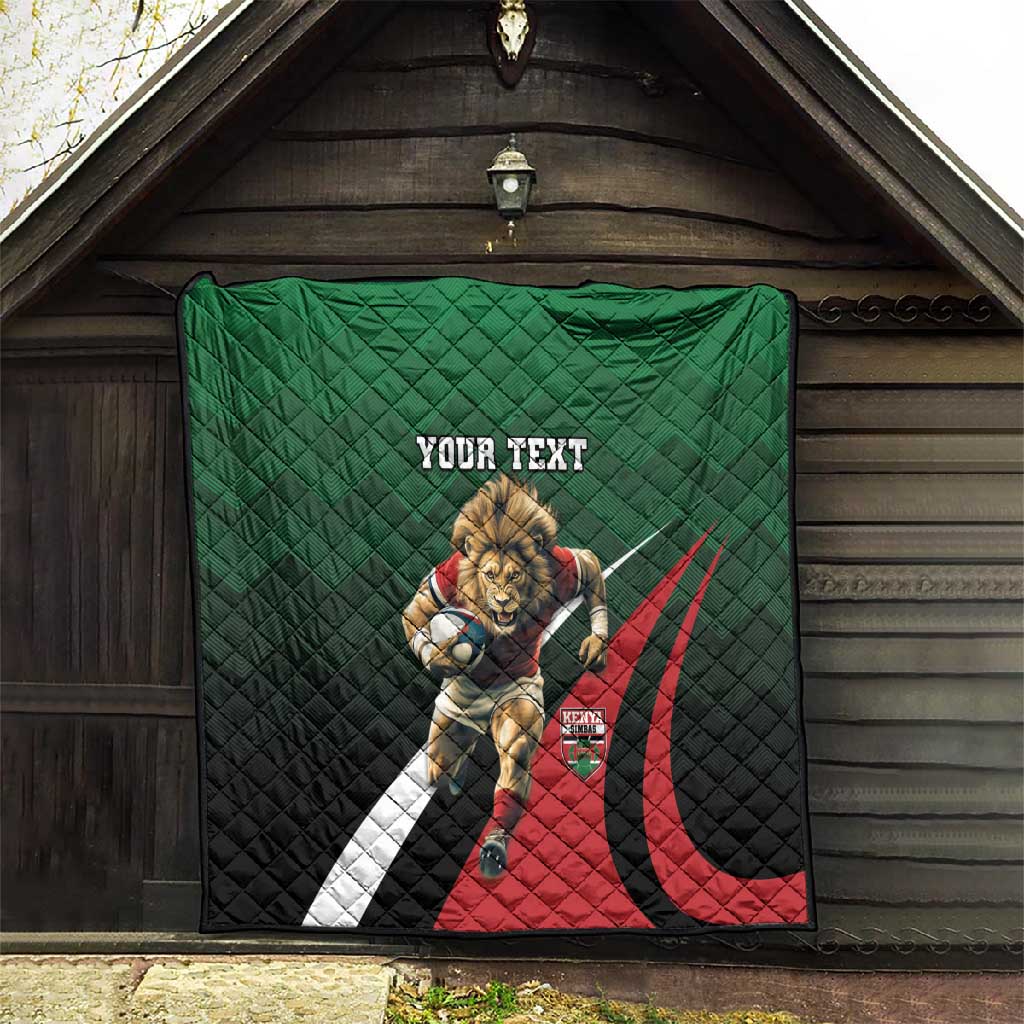 Kenya Rugby Custom Quilt Simbas Mascot - Sporty Style LT15