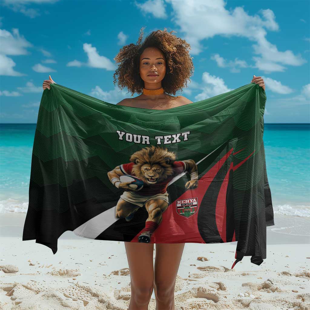 Kenya Rugby Custom Sarong Simbas Mascot - Sporty Style LT15