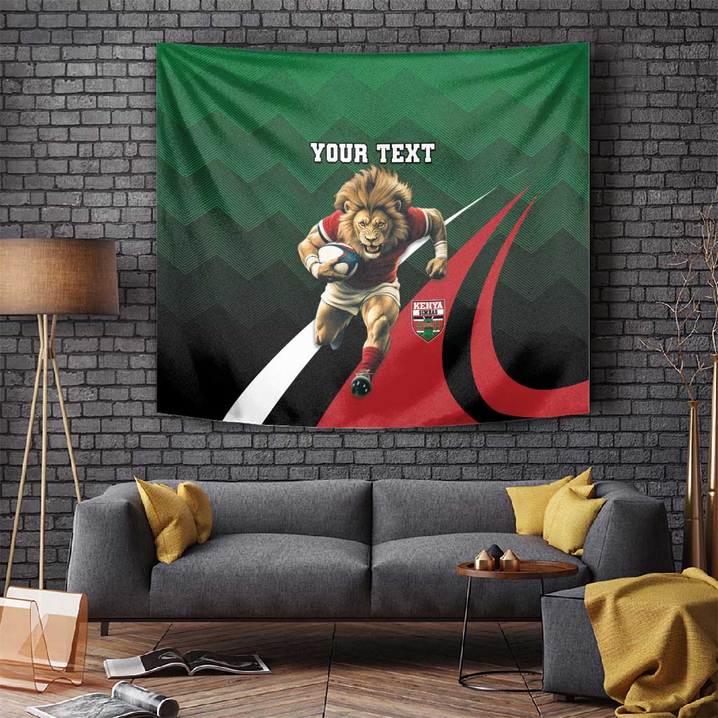Kenya Rugby Custom Tapestry Simbas Mascot - Sporty Style LT15