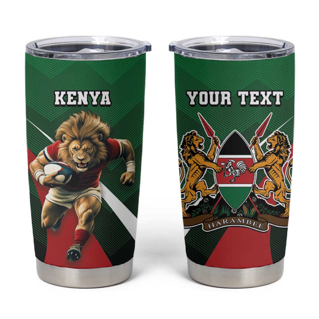 Kenya Rugby Custom Tumbler Cup Simbas Mascot - Sporty Style LT15