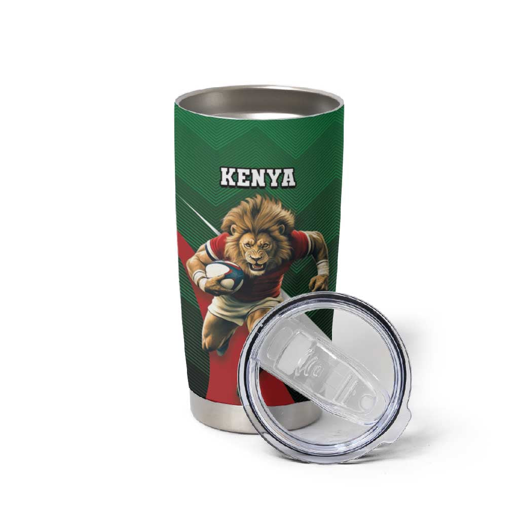 Kenya Rugby Custom Tumbler Cup Simbas Mascot - Sporty Style LT15