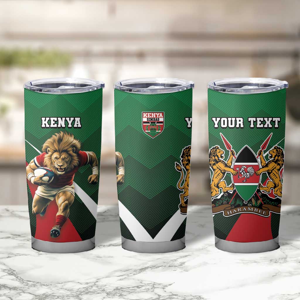 Kenya Rugby Custom Tumbler Cup Simbas Mascot - Sporty Style LT15