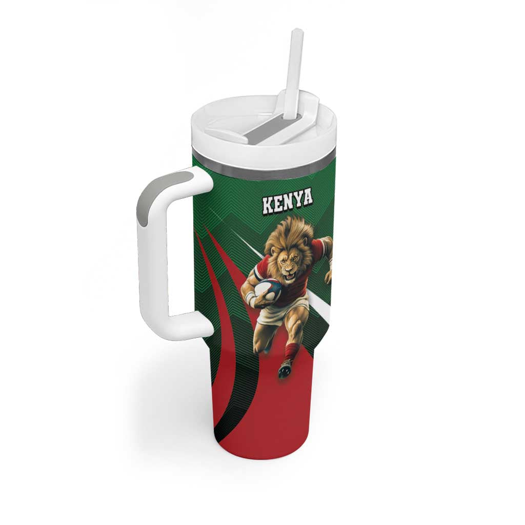 Kenya Rugby Custom Tumbler With Handle Simbas Mascot - Sporty Style LT15
