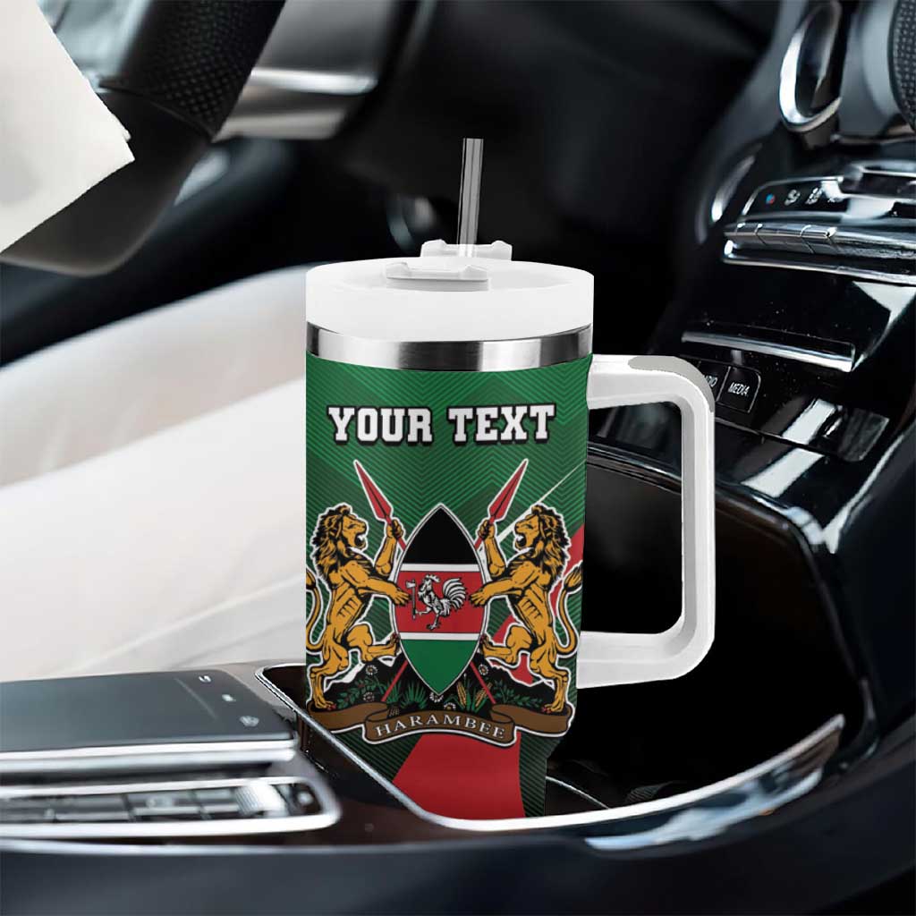 Kenya Rugby Custom Tumbler With Handle Simbas Mascot - Sporty Style LT15