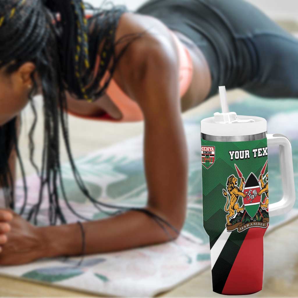 Kenya Rugby Custom Tumbler With Handle Simbas Mascot - Sporty Style LT15