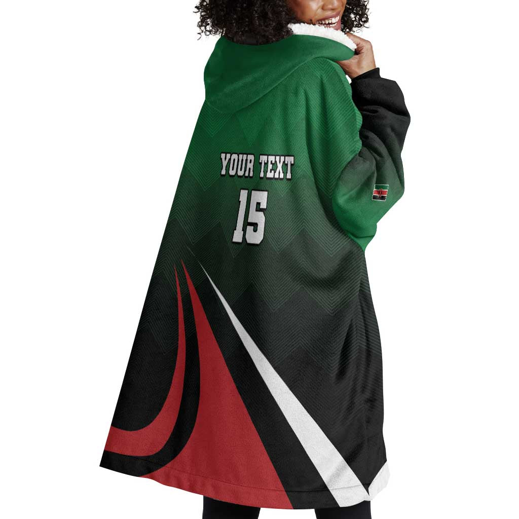 Kenya Rugby Custom Wearable Blanket Hoodie Simbas Mascot - Sporty Style LT15