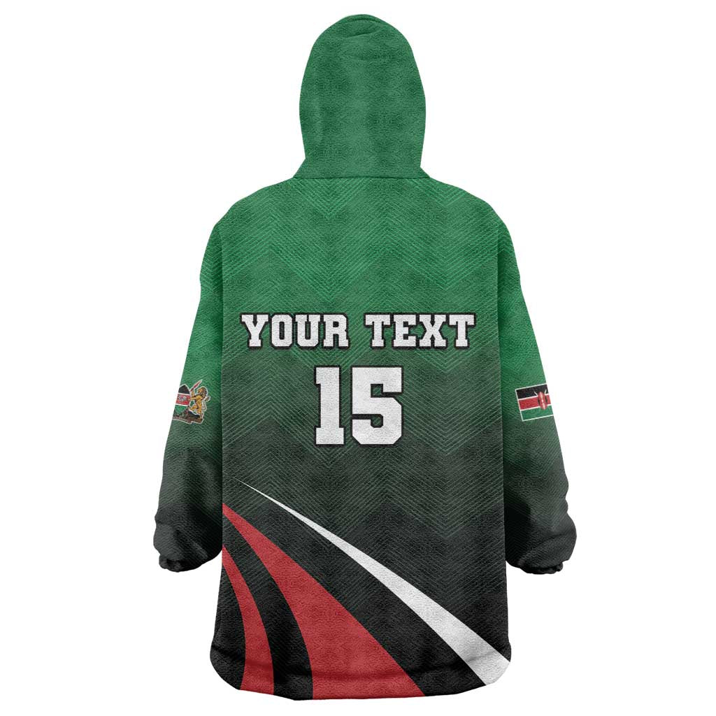 Kenya Rugby Custom Wearable Blanket Hoodie Simbas Mascot - Sporty Style LT15