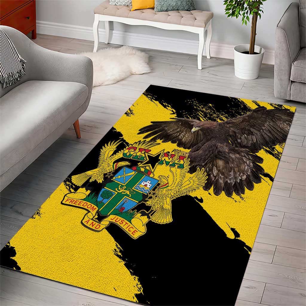 Afro Ghana Area Rug Eagle With Coat Of Arms LT15