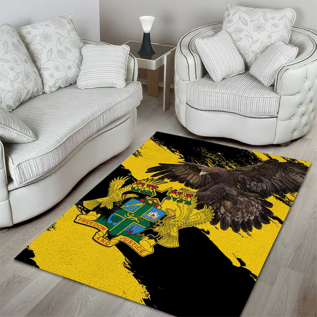 Afro Ghana Area Rug Eagle With Coat Of Arms LT15