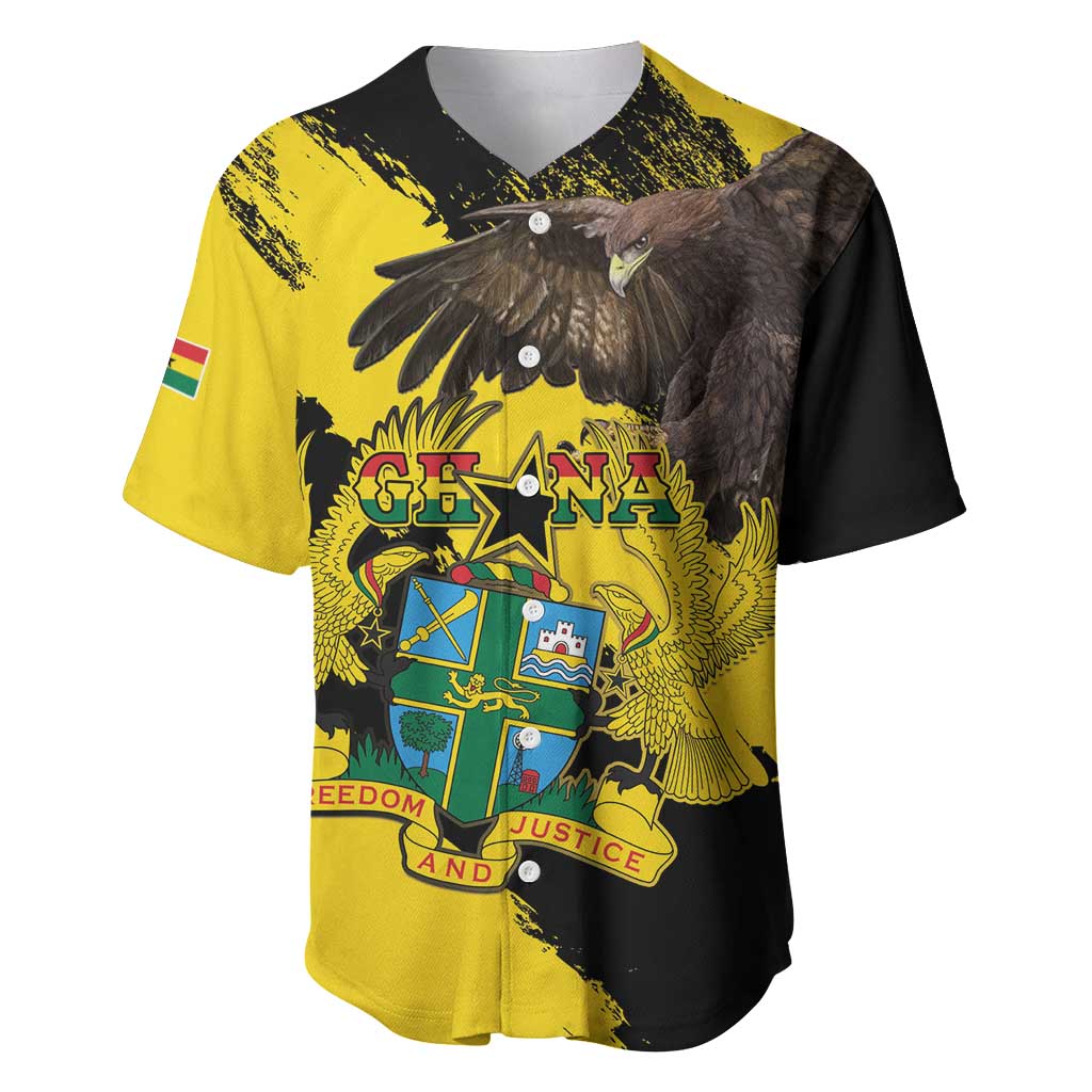 Afro Ghana Baseball Jersey Eagle With Coat Of Arms LT15