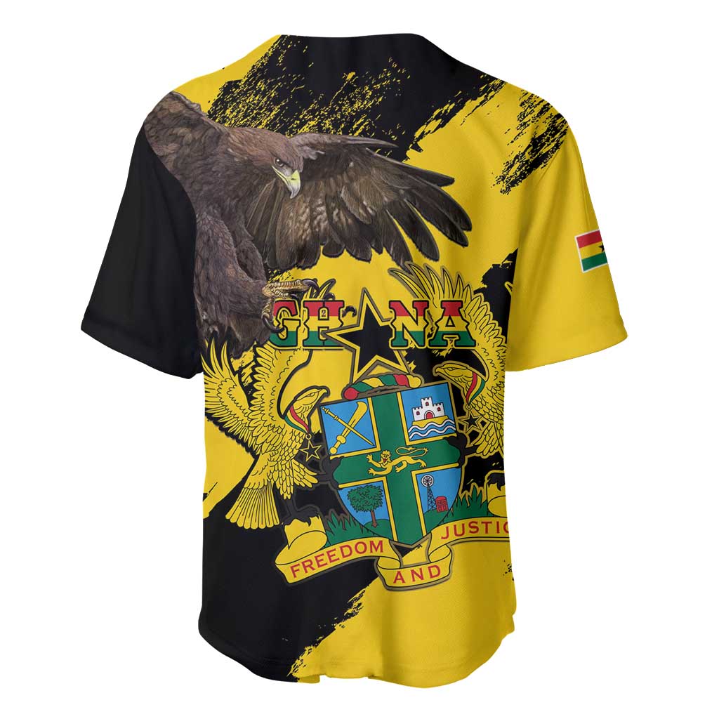 Afro Ghana Baseball Jersey Eagle With Coat Of Arms LT15