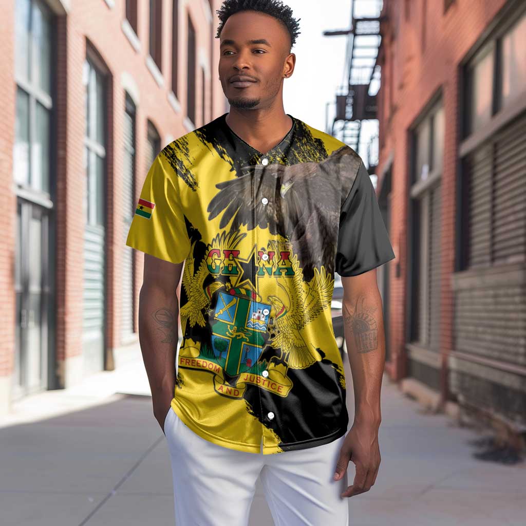 Afro Ghana Baseball Jersey Eagle With Coat Of Arms LT15