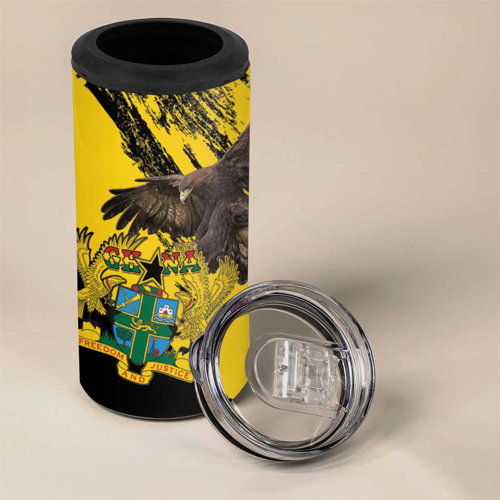 Afro Ghana 4 in 1 Can Cooler Tumbler Eagle With Coat Of Arms LT15