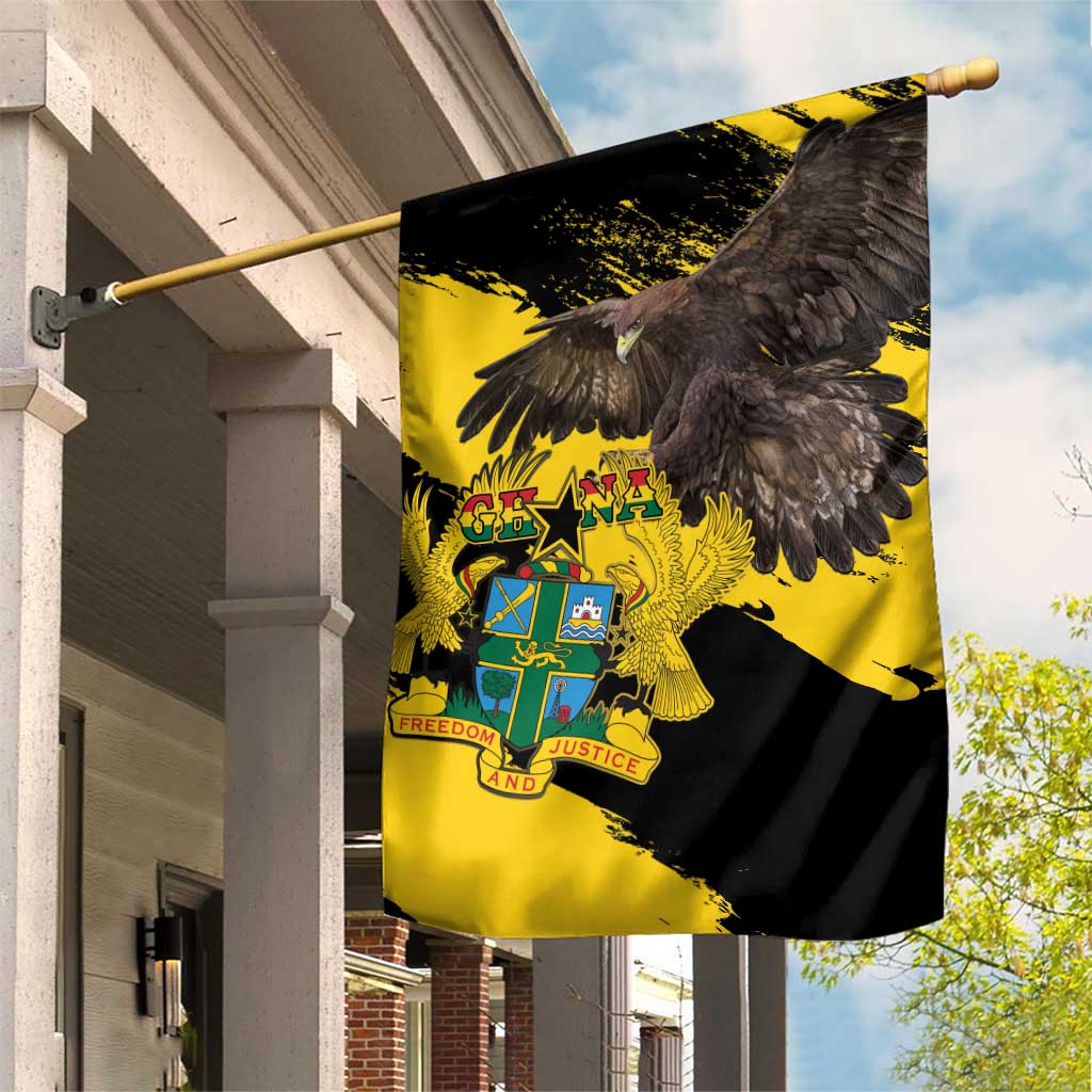 Afro Ghana Garden Flag Eagle With Coat Of Arms LT15
