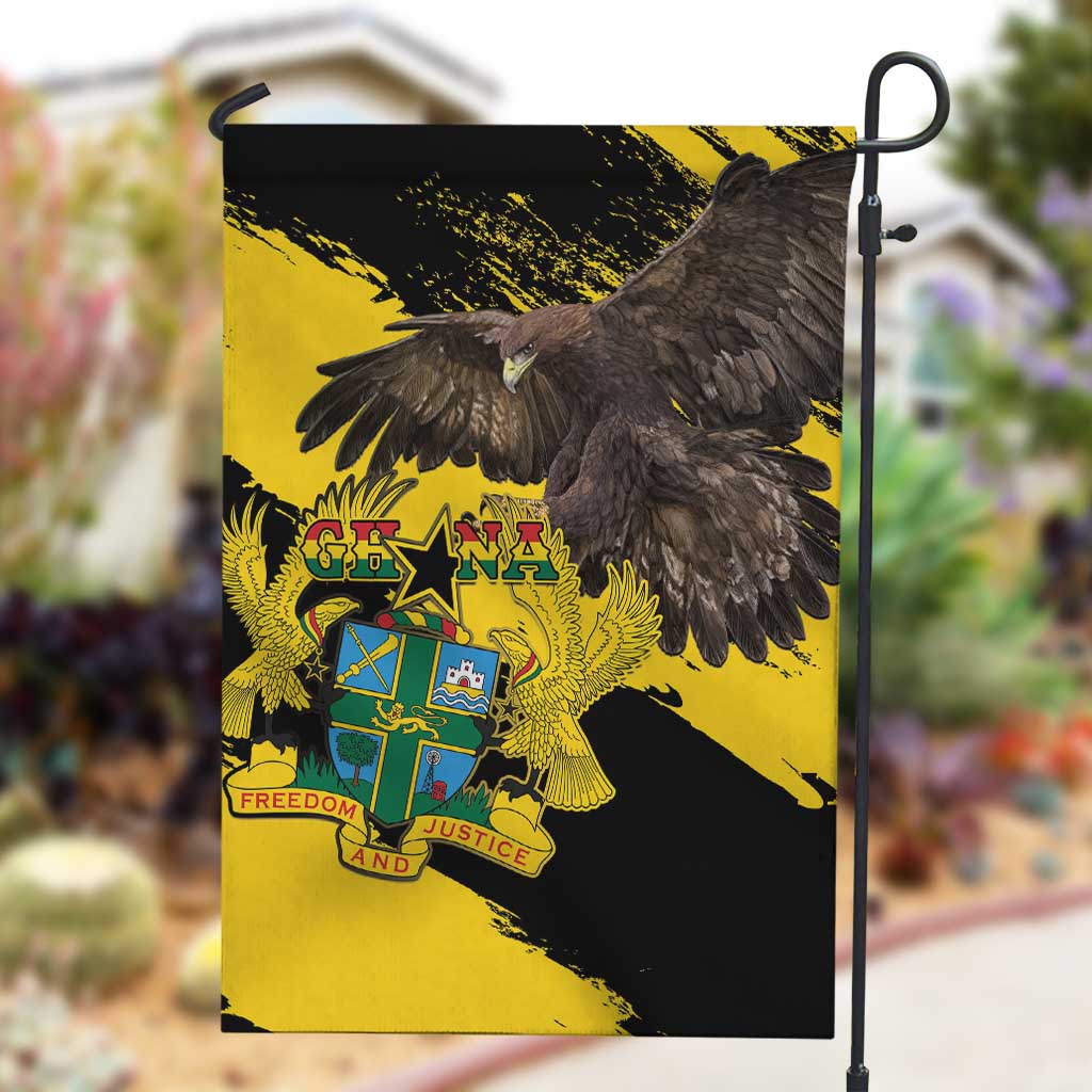 Afro Ghana Garden Flag Eagle With Coat Of Arms LT15