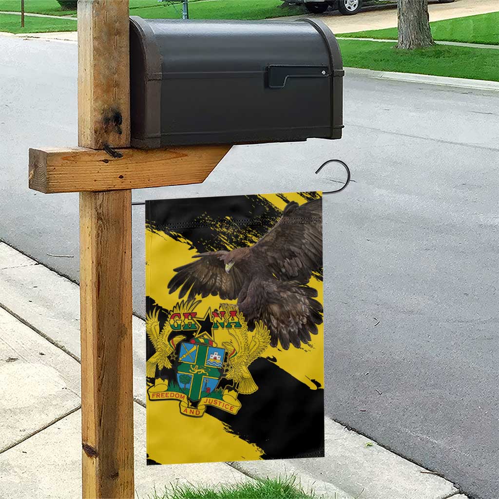 Afro Ghana Garden Flag Eagle With Coat Of Arms LT15