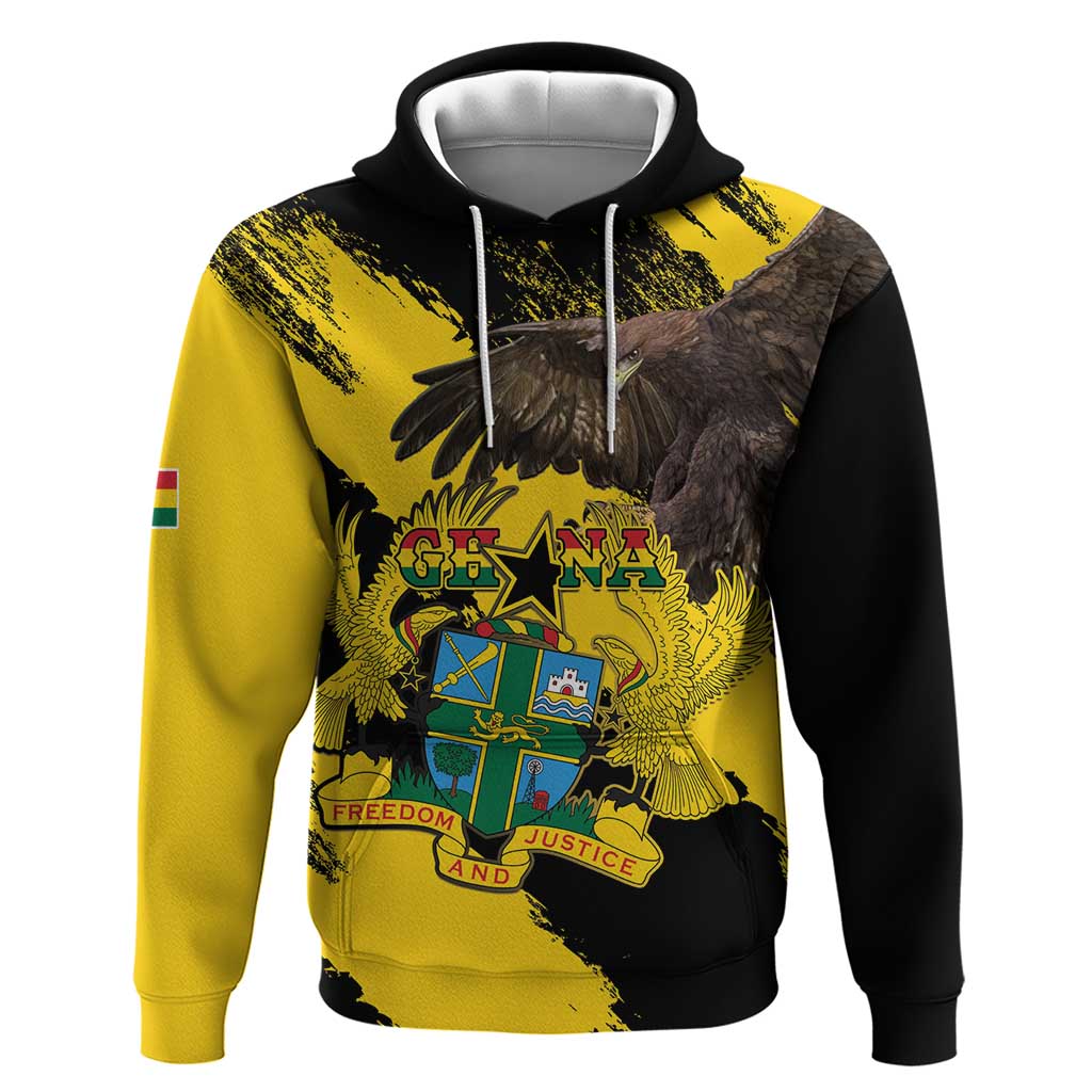 Ghana Eagle Hoodie Coat Of Arms - Grunge Style LT15