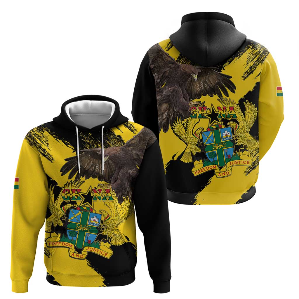 Ghana Eagle Hoodie Coat Of Arms - Grunge Style LT15