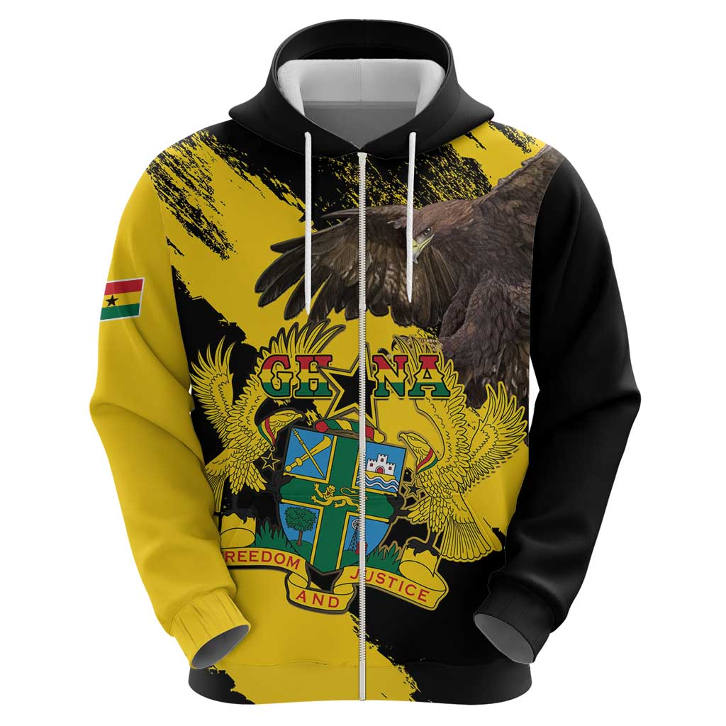 Ghana Eagle Hoodie Coat Of Arms - Grunge Style LT15