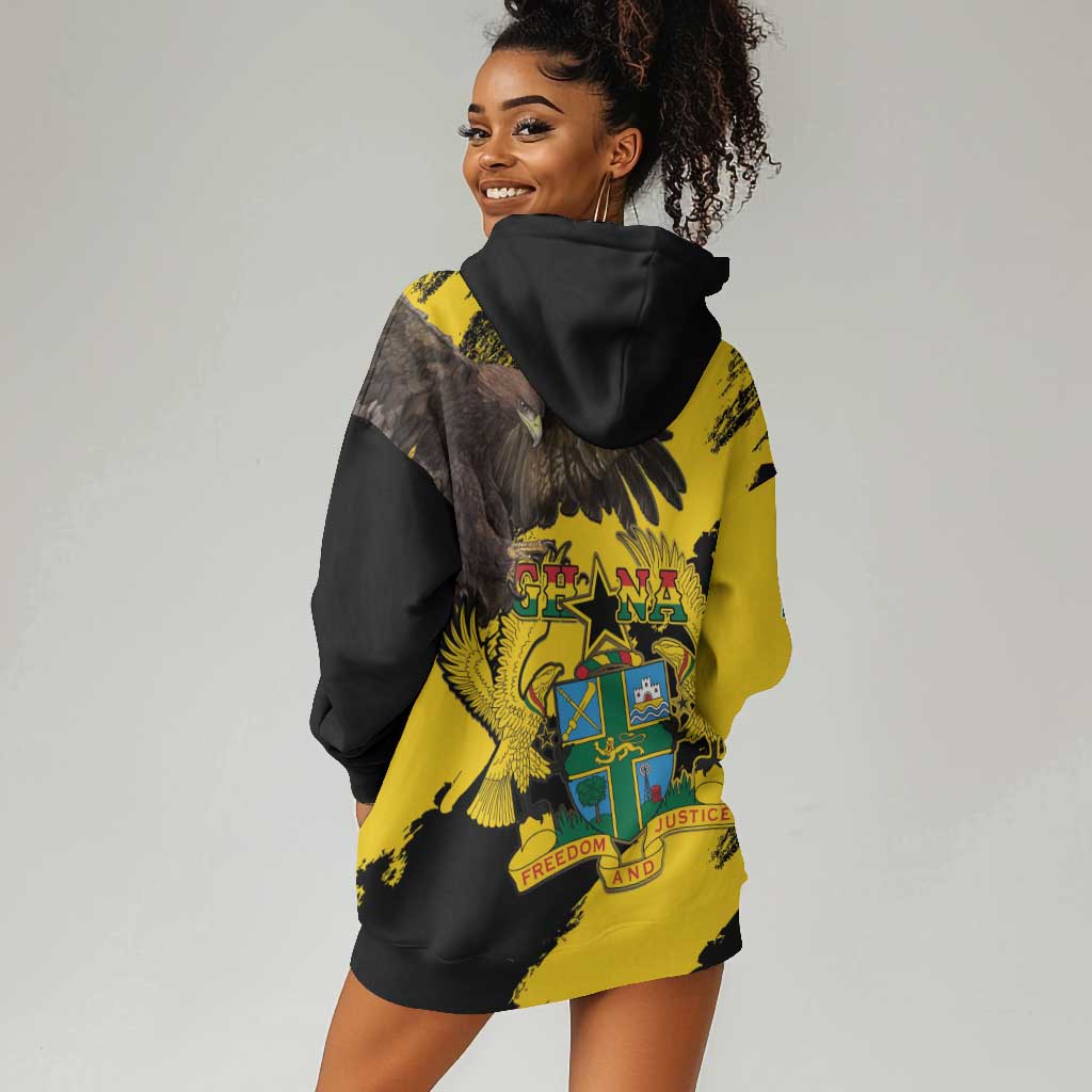 Afro Ghana Hoodie Dress Eagle With Coat Of Arms LT15