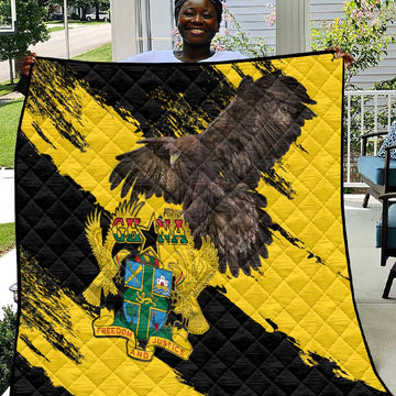 Afro Ghana Quilt Eagle With Coat Of Arms LT15