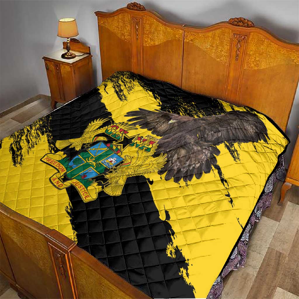 Afro Ghana Quilt Eagle With Coat Of Arms LT15