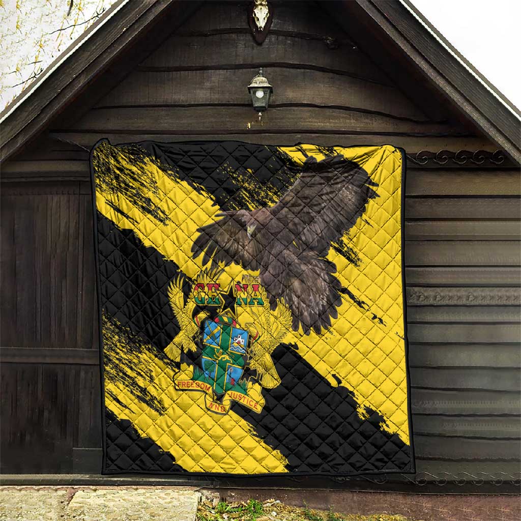 Afro Ghana Quilt Eagle With Coat Of Arms LT15