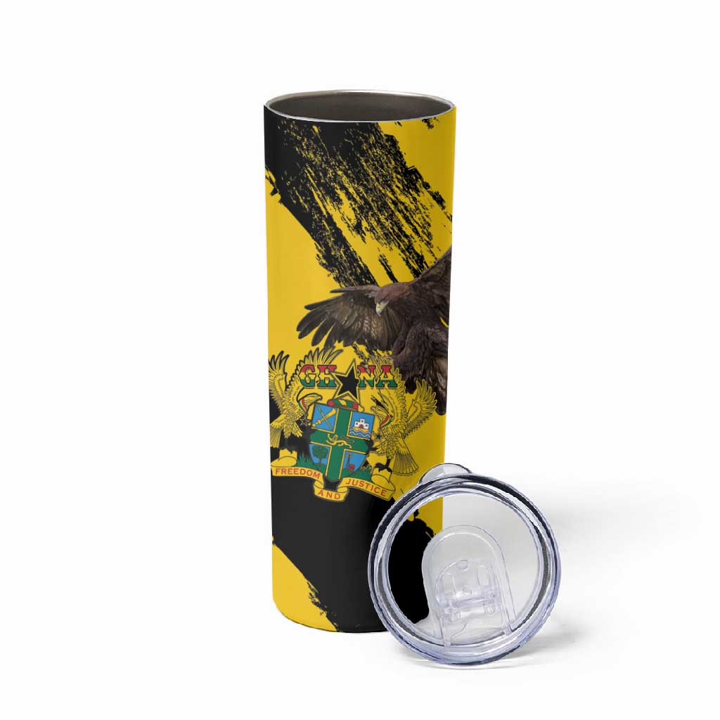 Afro Ghana Skinny Tumbler Eagle With Coat Of Arms LT15