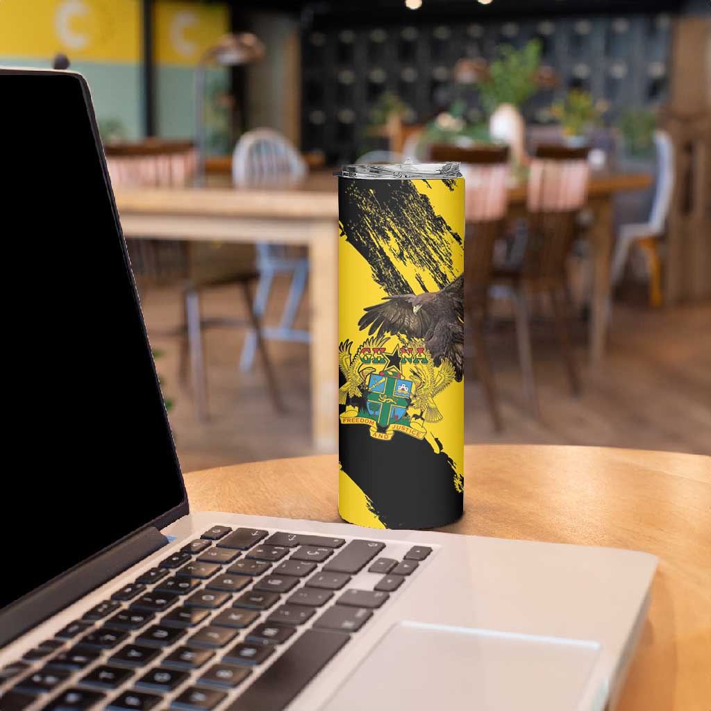 Afro Ghana Skinny Tumbler Eagle With Coat Of Arms LT15
