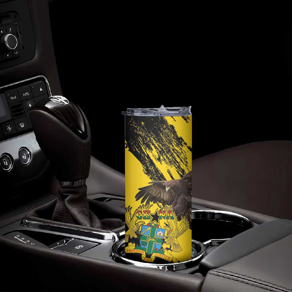 Afro Ghana Skinny Tumbler Eagle With Coat Of Arms LT15