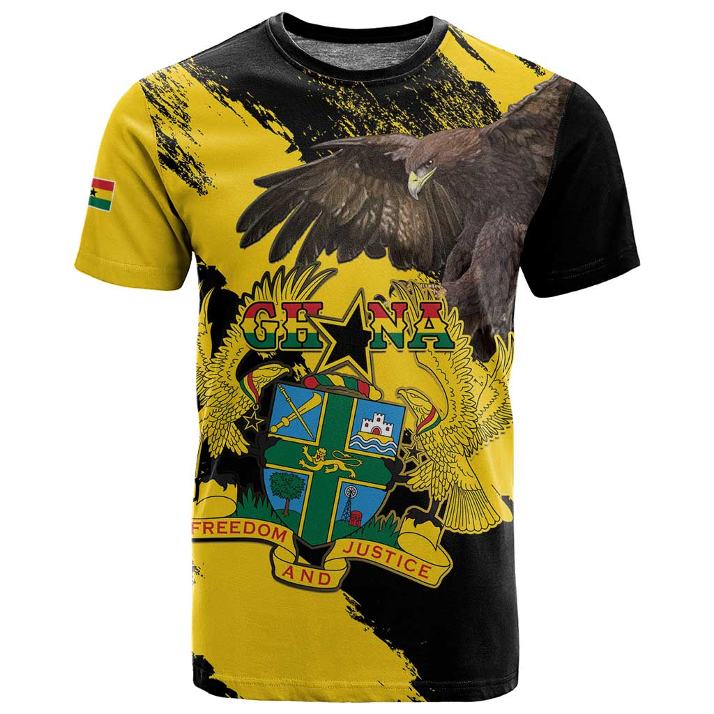 Afro Ghana T shirt Eagle With Coat Of Arms LT15