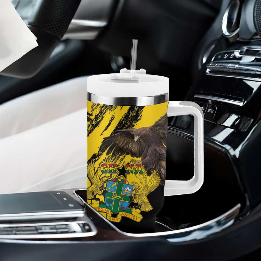 Afro Ghana Tumbler With Handle Eagle With Coat Of Arms LT15