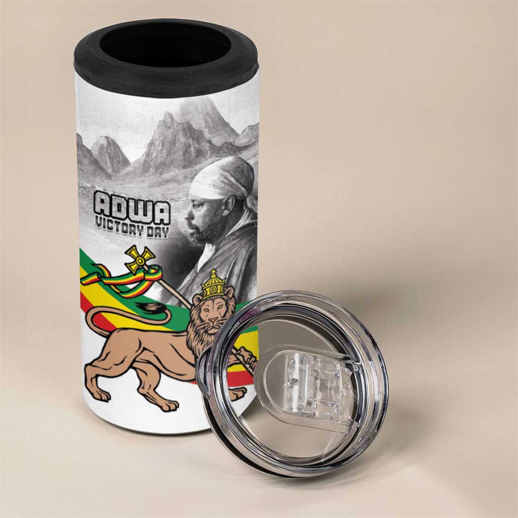 African Victory Menelik II 4 in 1 Can Cooler Tumbler Battle Of Adwa LT15