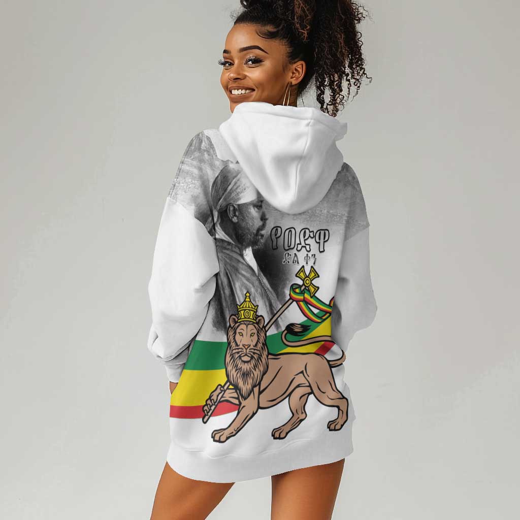 African Victory Menelik II Hoodie Dress Battle Of Adwa LT15