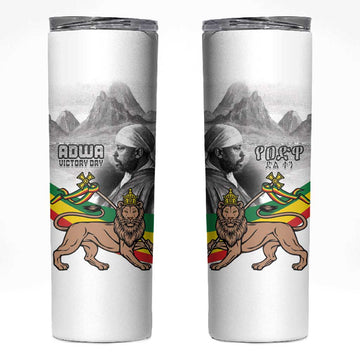 African Victory Menelik II Skinny Tumbler Battle Of Adwa LT15