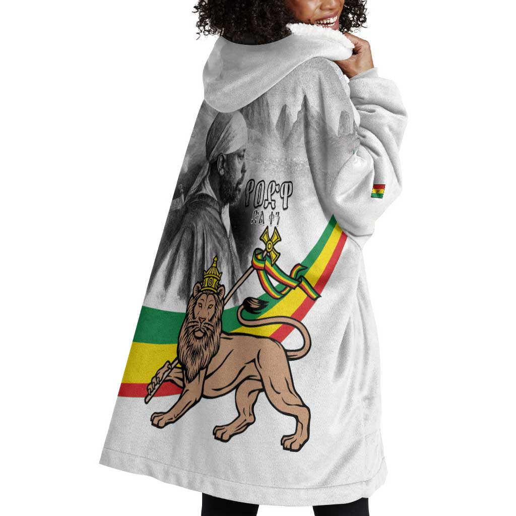 African Victory Menelik II Wearable Blanket Hoodie Battle Of Adwa LT15