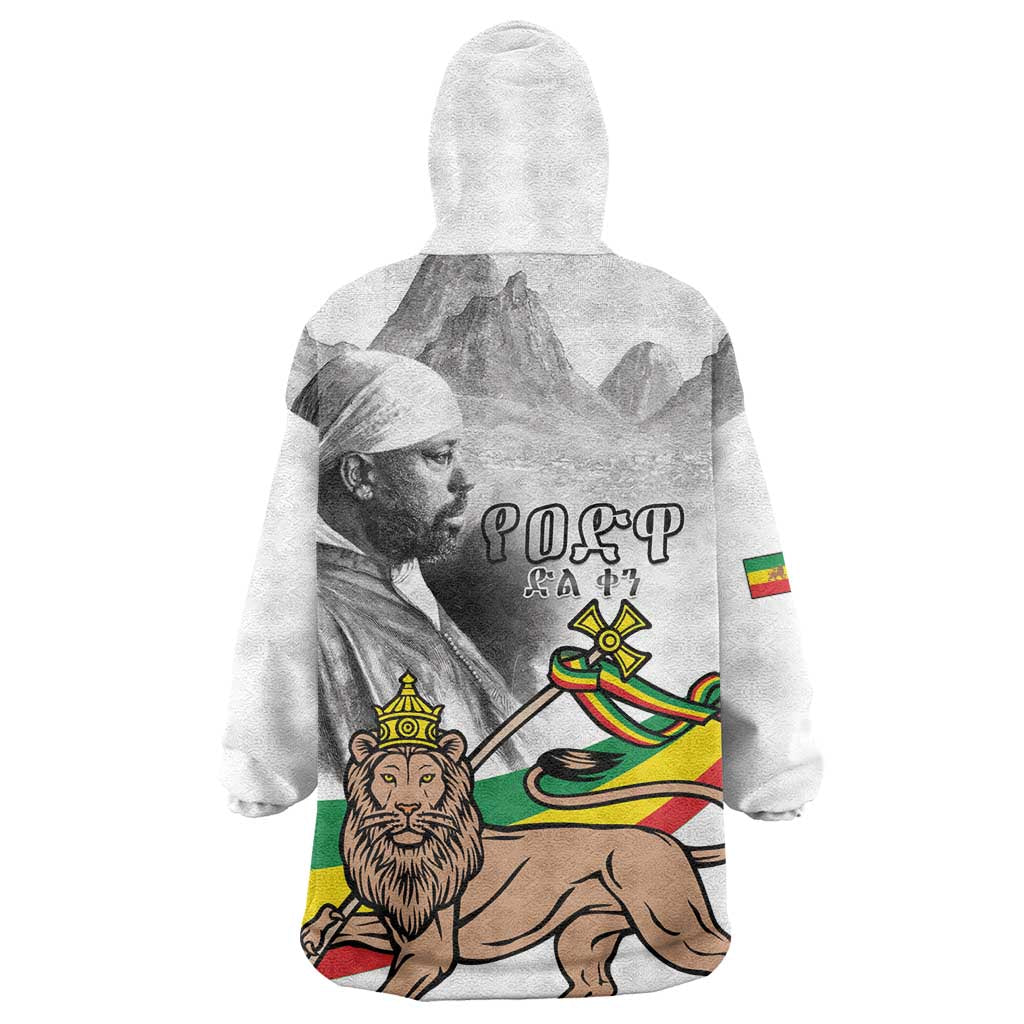 African Victory Menelik II Wearable Blanket Hoodie Battle Of Adwa LT15
