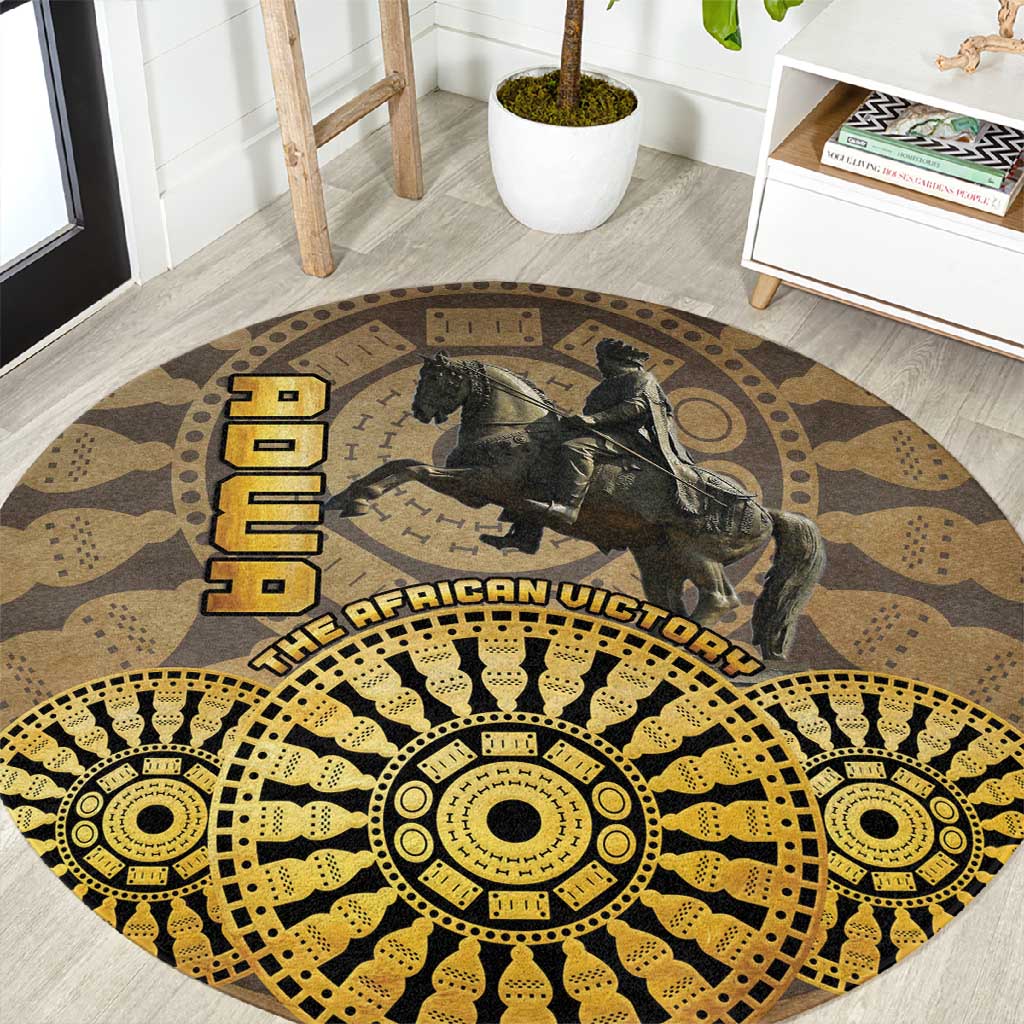 Adwa Victory Day Round Carpet Adwa Battle Shield - Vintage Style LT15