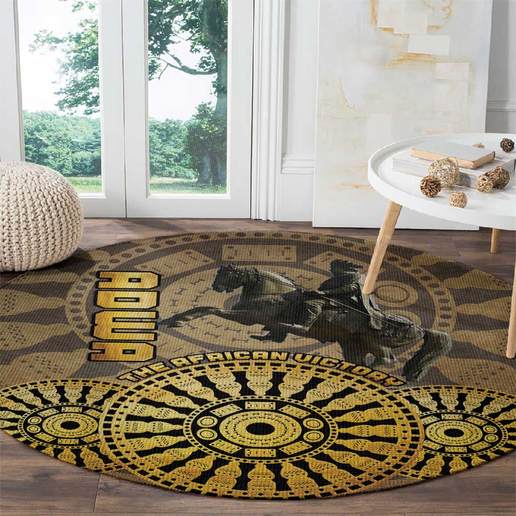 Adwa Victory Day Round Carpet Adwa Battle Shield - Vintage Style LT15