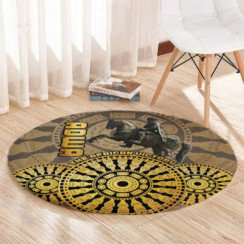 Adwa Victory Day Round Carpet Adwa Battle Shield - Vintage Style LT15