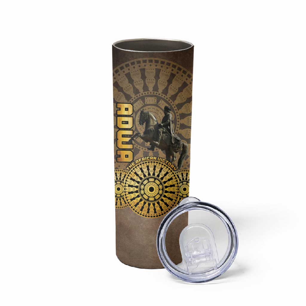 Adwa Victory Day Skinny Tumbler Adwa Battle Shield - Vintage Style LT15