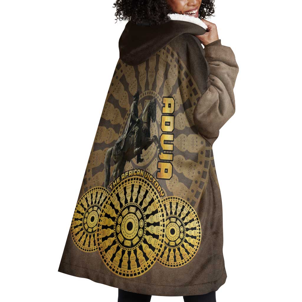 Adwa Victory Day Wearable Blanket Hoodie Adwa Battle Shield - Vintage Style LT15