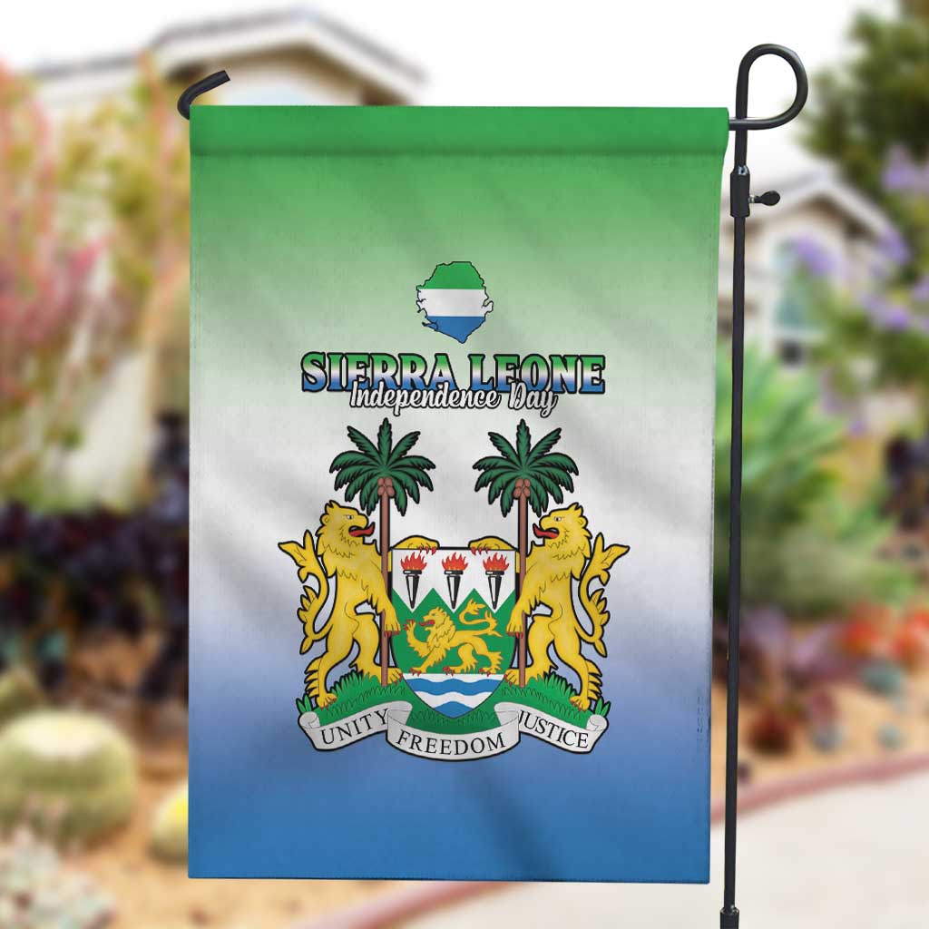 Personalised Sierra Leone Independence Day Garden Flag Coat Of Arms Flag Map LT15