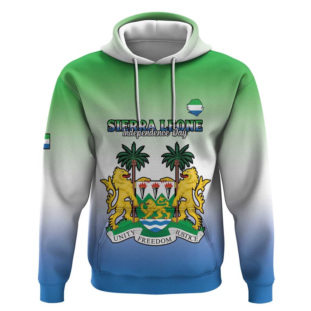 Personalised Sierra Leone Hoodie Happy Independence Day LT15