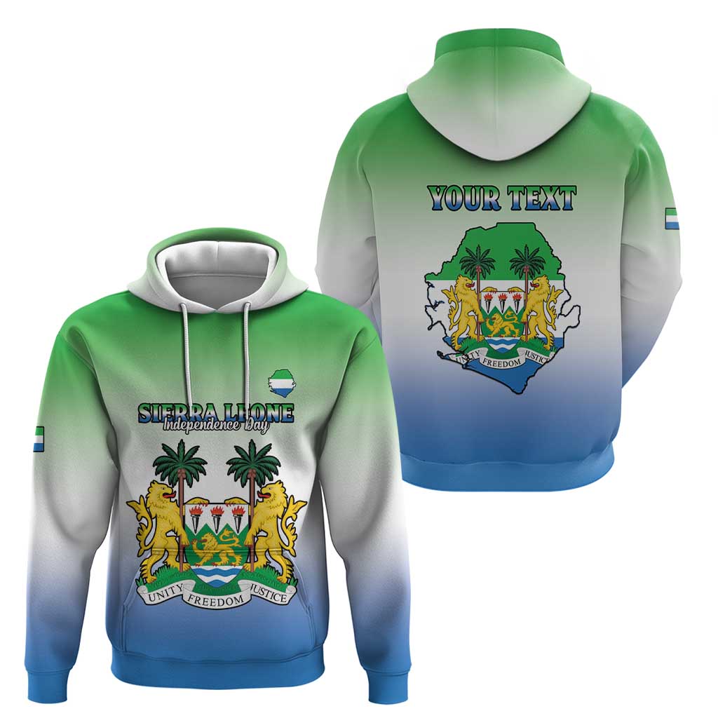Personalised Sierra Leone Hoodie Happy Independence Day LT15