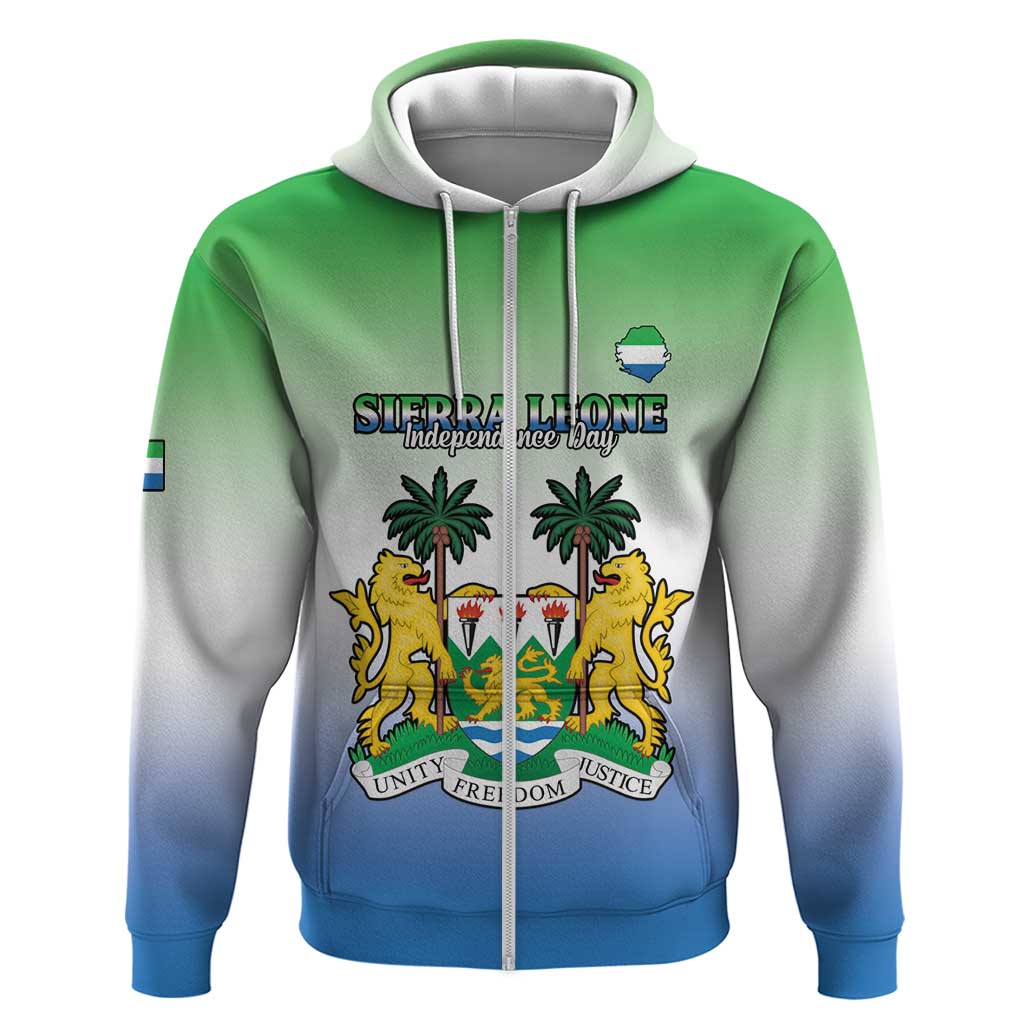 Personalised Sierra Leone Hoodie Happy Independence Day LT15